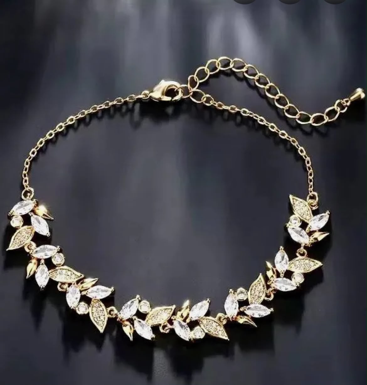 Wedding Jewelry-Cubic Zirconia Bridal Bracelet-Available in Gold and Silver Gold